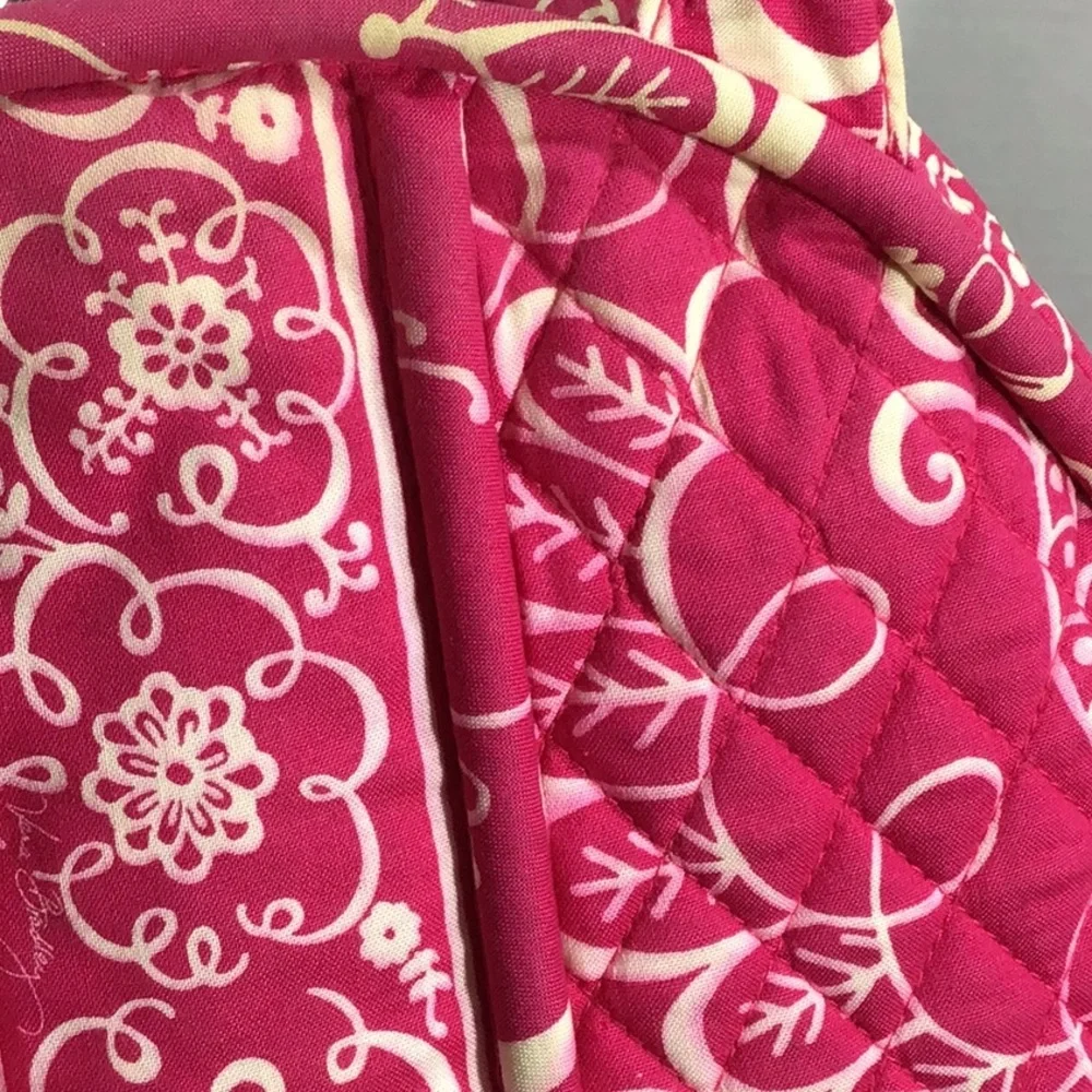 Vera Bradley Eloise Pink Quilted kisslock Bag plus free zip around wallet